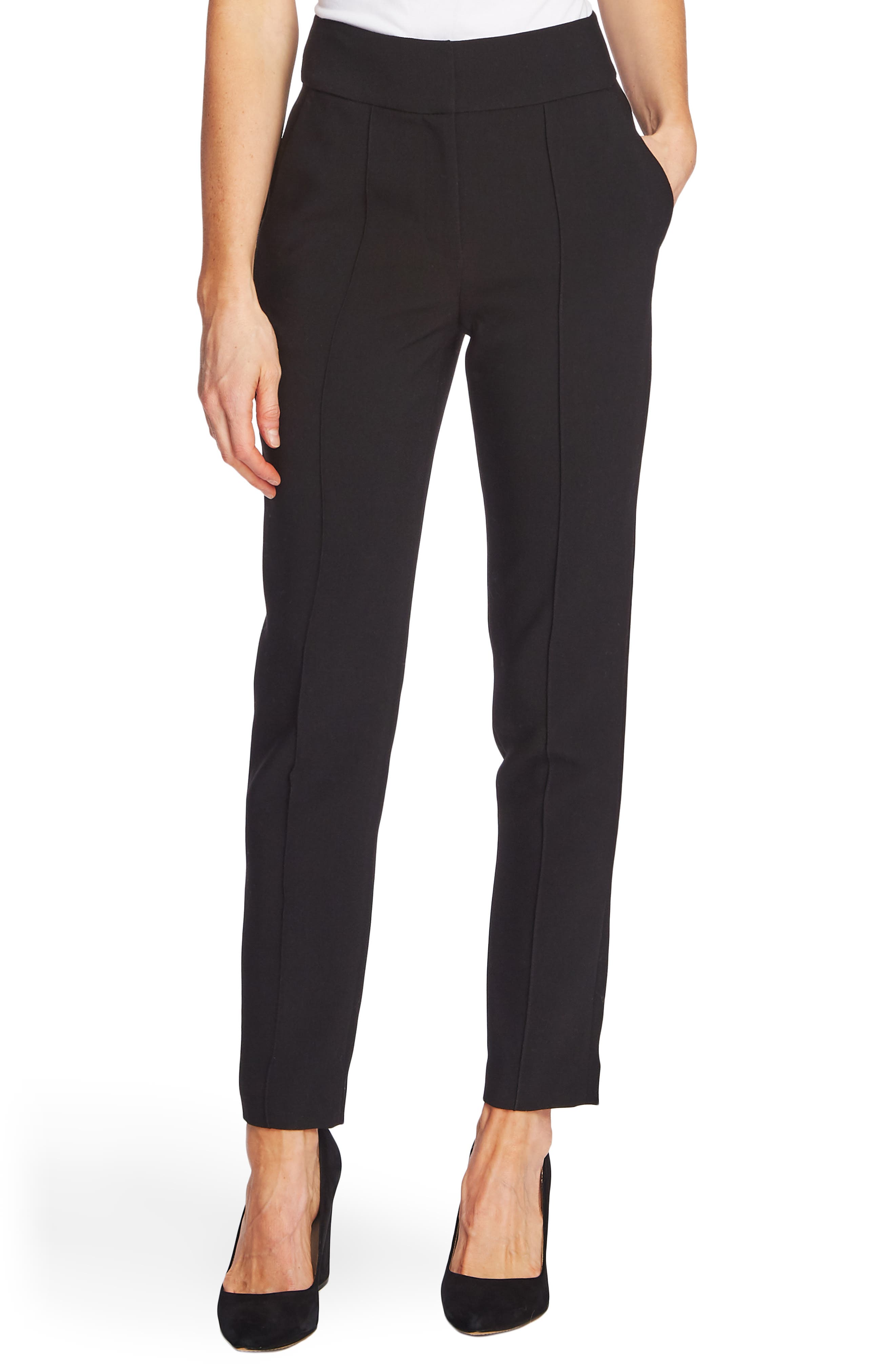 Womens High Waisted Capri Pants Formal Office Work Cropped Trousers Pants